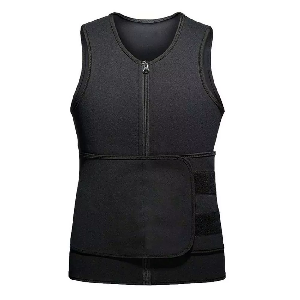 Vyriškas sportinis Body Shaper Slim Fit saunos kostiumas be rankovių